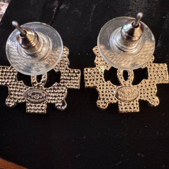 CHANEL CC LOGO Earrings / VINTAGE - Picture 5 of 6